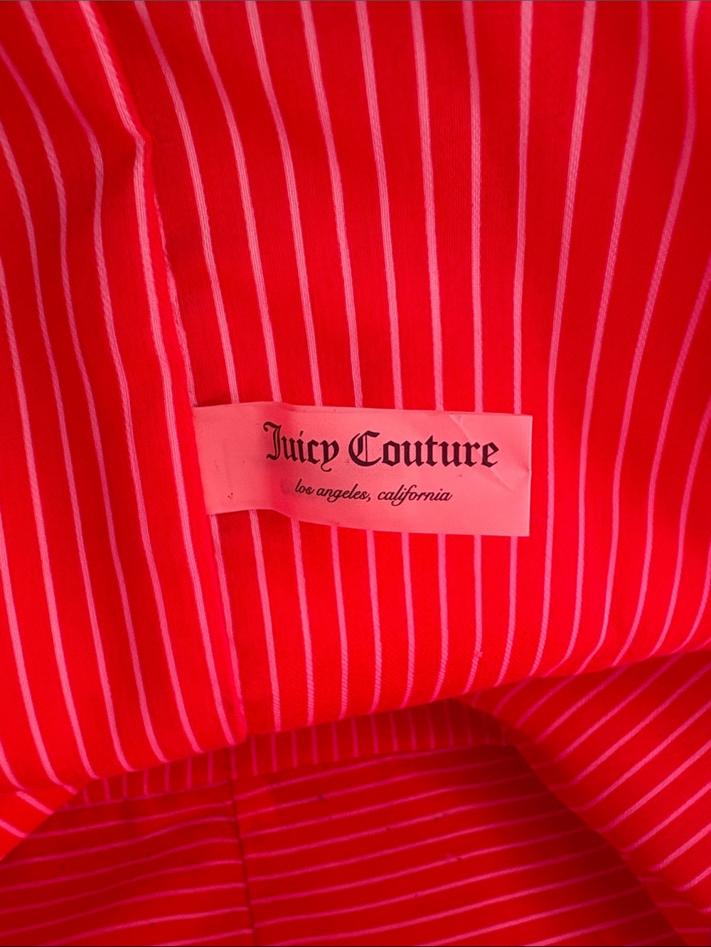 Juicy Couture Pink and Orange Large Geometric Tote with Cowhide Leather Trim - Picture 7 of 16